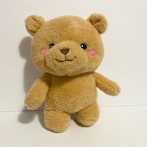 Kid Connection Teddy Bear Plush Tan Brown Stuffed Animal Big Head Soft Lovey 9”